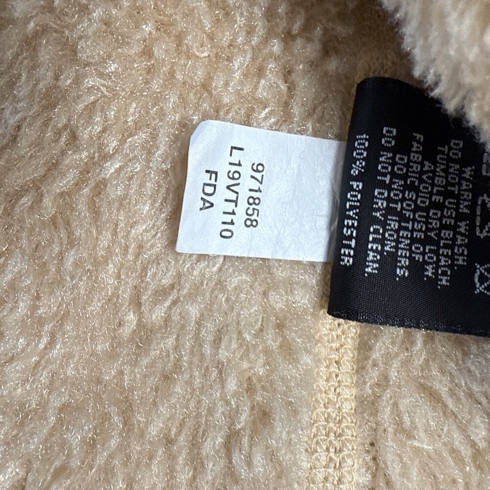 Cabelas Polartec Fleece Vest Womens Medium Tan Beige Full Zip High Pile L19VT110 - Picture 6 of 9